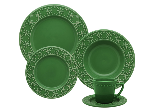 Чайно-столовый сервиз Гваделупе (зеленый) 20 предметов