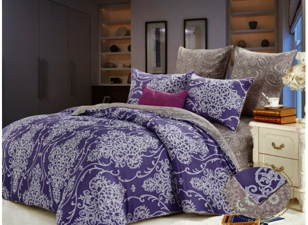 Комплект постельного белья KazanovА Отис (фиолетовый) сатин двуспальный