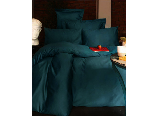 Комплект постельного белья Issimo Simply Satin Blue сатин двуспальный евро