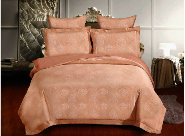 Комплект постельного белья Cleo Soft Cotton Савойя (персиковый) двуспальный евро