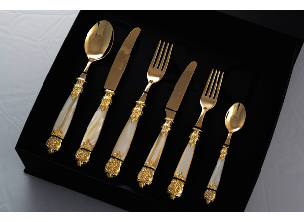 Набор столовых приборов Versailles Domus 36 предметов (золото)