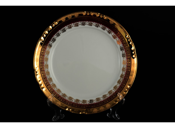 Набор тарелок Констанция Рубин Золотой орнамент 21 см 6 шт