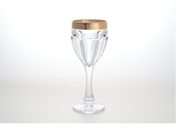 Набор бокалов для вина Сафари Золотой узор Богемия Голд 290 мл 6 шт