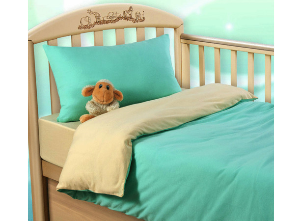 Комплект постельного белья Текс-Дизайн Мятный крем трикотаж детский