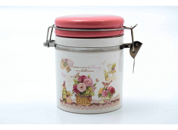 Банка для сыпучих продуктов Pink garden 470 мл