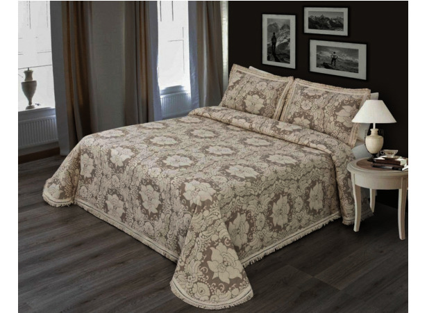 Покрывало AF Texteis Venice ecru/dark linen 220х260 см