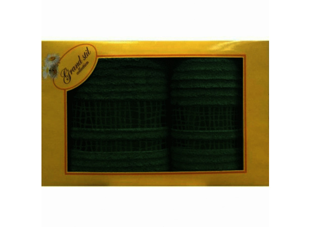 Набор махровых полотенец Grand Stil Восторг (зеленый) 48х90 см 68х135 см 2 шт