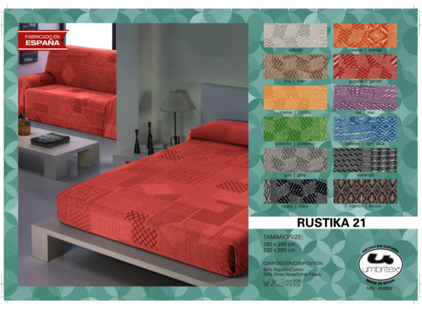 Покрывало-плед Umbritex Rustica 21 garnet 180х260 см