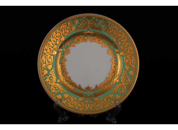 Набор тарелок Natalia Seladon Gold 17 см 6 шт