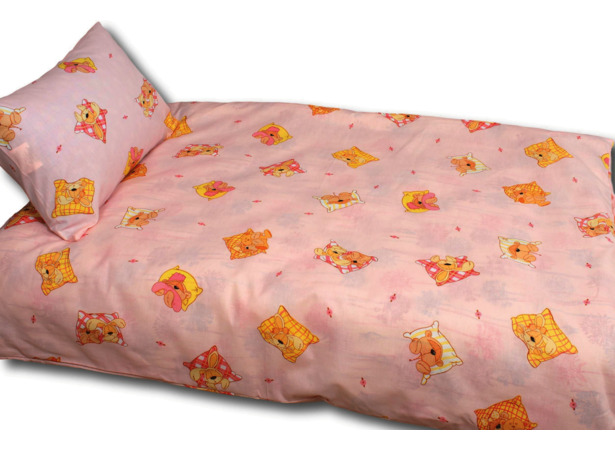 Комплект постельного белья Альвитек Пчелка Сонное царство розовое бязь детский