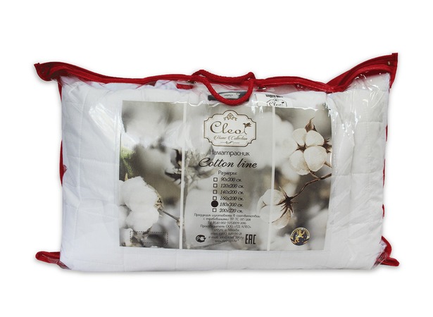 Наматрасник на резинке Cleo Cotton line 90*200*35 см