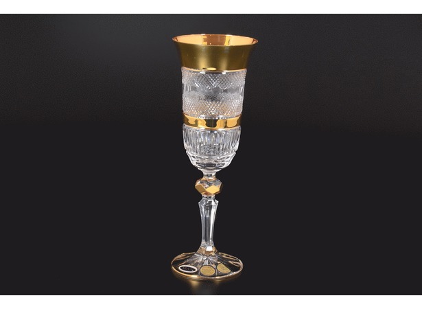 Набор фужеров для шампанского Фелиция Золотая полоса 150 мл 6 шт