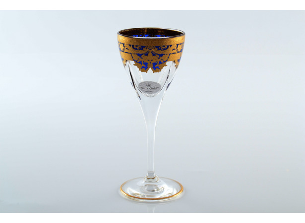 Набор рюмок для водки Natalia Golden Blue 70 мл 6 шт