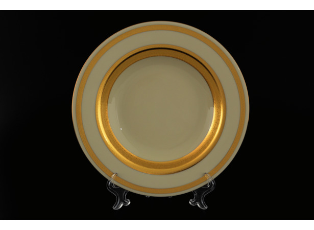 Набор глубоких тарелок Constanza Cream 9321 Gold 22 см 6 шт