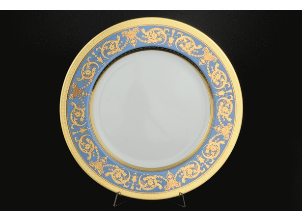 Блюдо Constanza Imperial Blue Gold 32 см круглое