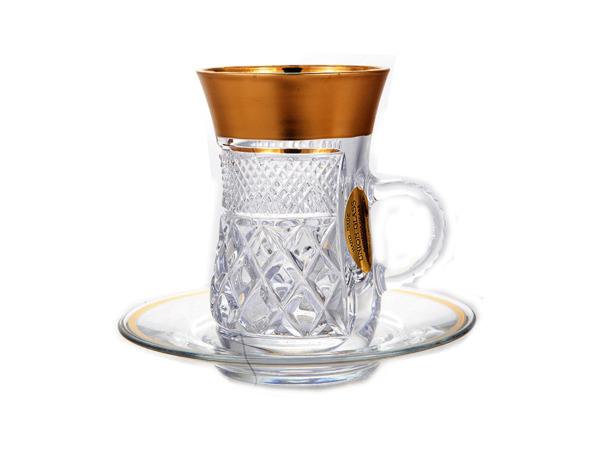 Набор для чая Золотая полоса (чашка 105 мл + блюдце) на 6 персон