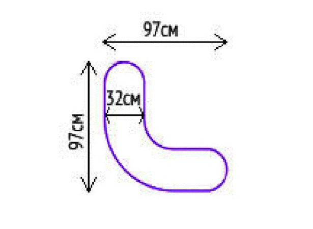 Подушка Альвитек Для беременных Бумеранг - ТЛ 180х35 см