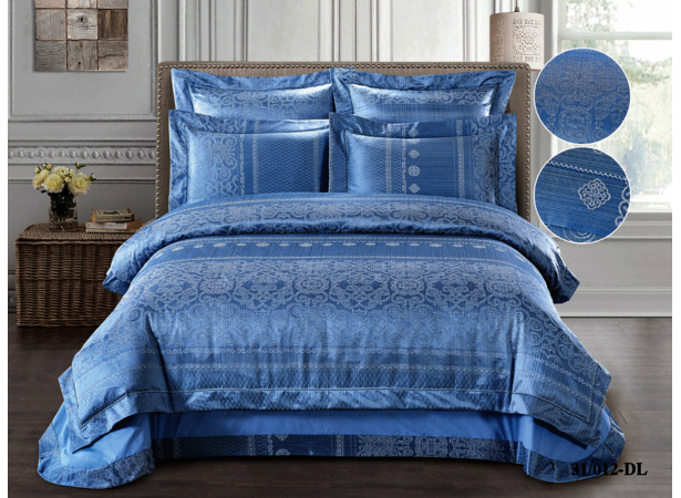 Комплект постельного белья Cleo Duval (голубой) сатин-жаккард евро макси