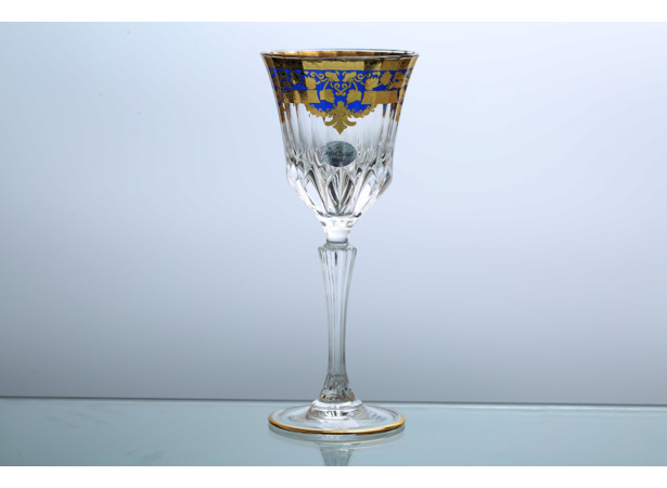 Набор бокалов для вина Natalia Golden Blue Decor 220 мл 6 шт