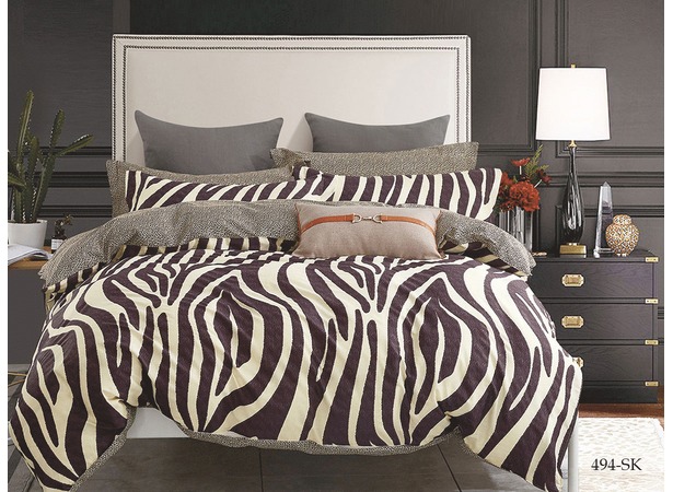 Комплект постельного белья Cleo Zebra сатин 15 сп