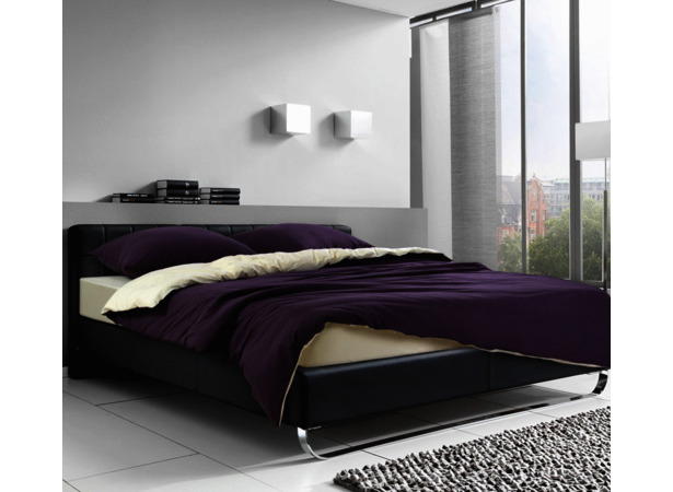 Комплект постельного белья Текс-Дизайн Спелый баклажан трикотаж двуспальный евро