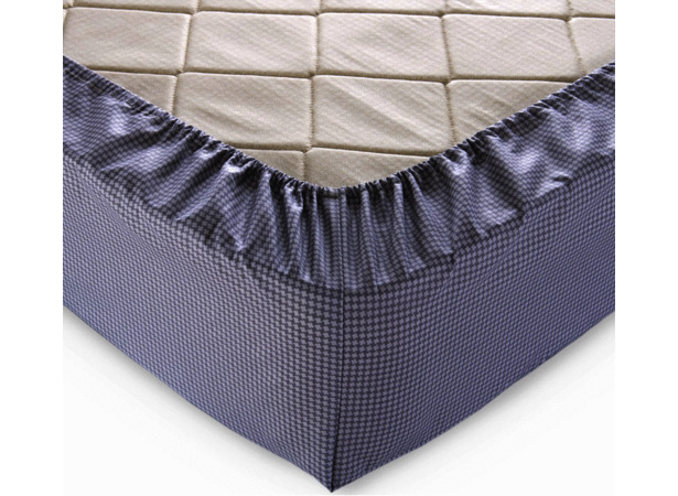Простыня на резинке Текс-Дизайн Текстура перкаль 160х200х25 см (серая)