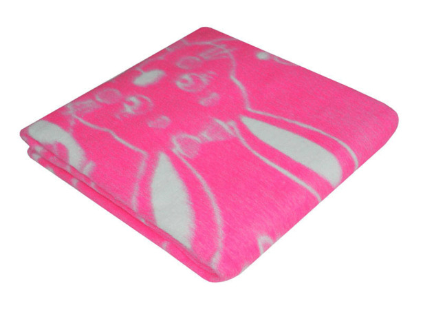 Одеяло байковое Ермолино 100х140 см (розовое)