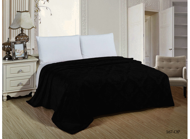 Плед Cleo Парма узорный орнамент (черный) 150х200 см 15 сп