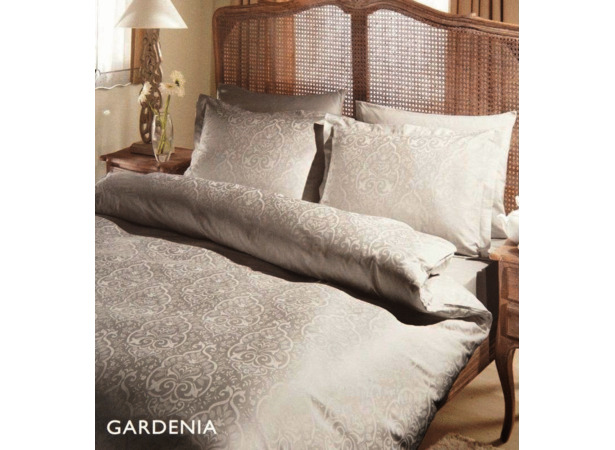 Комплект постельного белья Tac Gardenia (бежевый) жаккард-люкс двуспальный евро