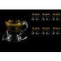 Набор чайных пар Astra Gold (черный) 250 мл на 6 персон 12 предметов