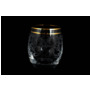 Набор стаканов для воды Прозрачные узоры Отводка золото 300 мл 6 шт