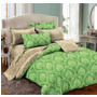 Комплект постельного белья Cleo Сolor empire (зеленый) поплин двуспальный