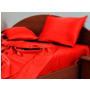 Комплект шелкового постельного белья Belvedere (красный) двуспальный (нав 50х70 см)