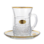Набор для чая Богемия Золотой ободок (армуда 220 мл + блюдце) на 6 персон