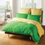 Комплект постельного белья SRosete Однотонный (зеленый) сатин двуспальный евро
