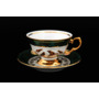 Набор чайных пар Фредерика Охота  Зеленая (чашка 200 мл + блюдце) на 6 персон