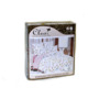 Комплект постельного белья Cleo Цветы и узоры на сером фоне 3D бязь двуспальный евро