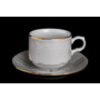 Набор кофейных пар Бернадотт Белый узор (чашка 120 мл + блюдце) на 6 персон