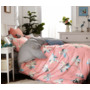 Комплект постельного белья Альвитек Белые цветы на розовом фоне сатин двуспальный