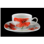 Набор чайных пар Леон Красные маки (чашка 220 мл + блюдце) на 6 персон 12 предметов