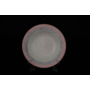 Набор глубоких тарелок Яна Серый мрамор с розовым кантом 22 см 6 шт