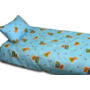 Комплект постельного белья Альвитек Пчелка Заяц с ромашкой и мишкой (голубой) бязь детский