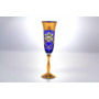 Набор бокалов для шампанского Анжела Лепка синяя 190 мл 6 шт