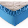 Простыня на резинке Текс-Дизайн Текстура перкаль 90х200х25 см (голубая)