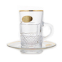 Набор для чая Богемия Золотой ободок (кружка 90 мл + блюдце) на 6 персон