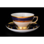 Набор чайных пар Diadem Blue Cream Gold (чашка 250 мл + блюдце) на 6 персон