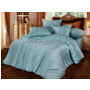 Комплект постельного белья Cleo Bamboo Satin (голубой) евро макси