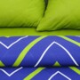 Комплект постельного белья Этель Зелено-синие зигзаги поплин сем