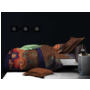 Комплект постельного белья Cleo Сине-красные узоры микросатин двуспальный