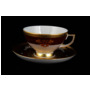 Набор чайных пар Alena 3D Bordeaux Gold Constanza (чашка 220 мл + блюдце) на 6 персон